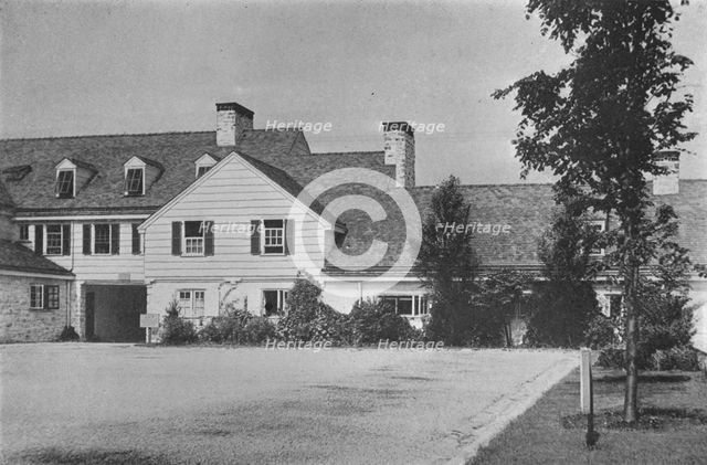 Service wing and upper parking level, Oakland Golf Club, Bayside, New York, 1923. Artist: Unknown.