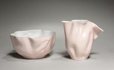 Service Aïda: Bowl and Pitcher, c. 1880. Creator: Jean Pouyat Factory (French)