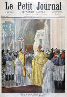 Service commemorating Joan of Arc, Notre Dame, Paris, 1894. Artist: Oswaldo Tofani