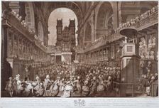 Service of thanksgiving in St Paul's Cathedral, City of London, 1789 (1790). Artist: Robert Pollard