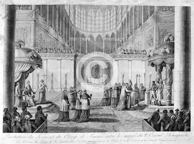 'Service of the Oath of the Clergy of France', 19th century. Artist: Unknown