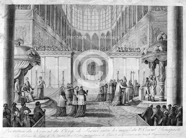 'Service of the Oath of the Clergy of France', 19th century. Artist: Unknown