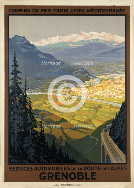 Services Automobiles de la route des Alpes. Grenoble, 1922. Creator: Broders, Roger (1883-1953).