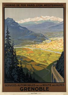 Services Automobiles de la route des Alpes. Grenoble, 1922. Creator: Broders, Roger (1883-1953)