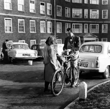 Services to the public, an East End Street, 1950s. Creator: Henry Grant