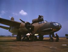 Servicing [an] A-20 bomber, Langley Field, Va., 1942. Creator: Alfred T Palmer
