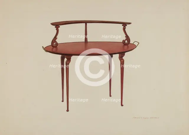 Serving Table, c. 1938. Creator: Edward L Loper.