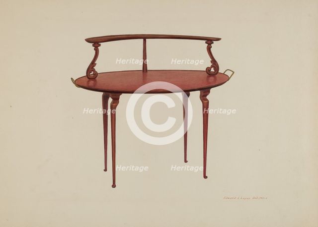 Serving Table, c. 1938. Creator: Edward L Loper.