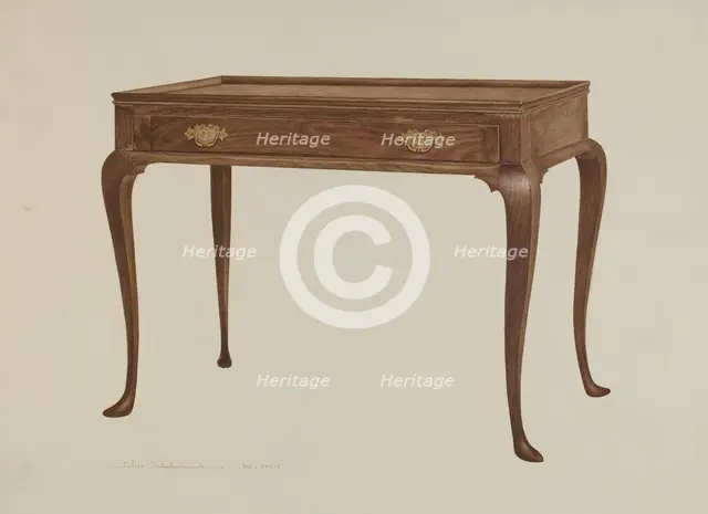 Serving Table, c. 1939. Creator: John Swientochowski.
