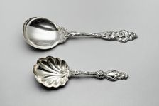 Serving Spoon, 1903, and Berry Spoon, 1902. Creators: Reed and Barton, Whiting Manufacturing Co