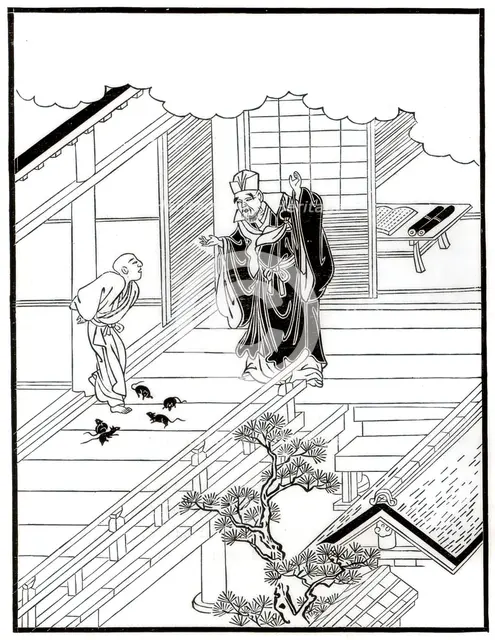 'Sesshiu and the Pictured Rats', 18th century (1886). Artist: Unknown