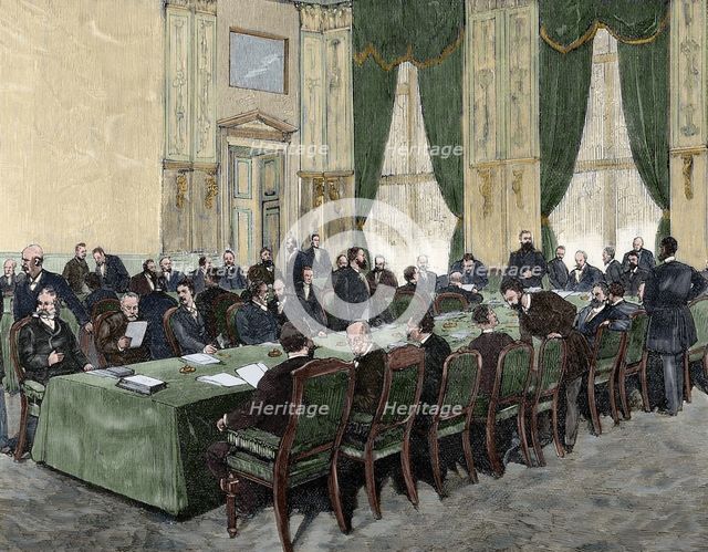 Session of the International Labour Conference..., Berlin, Germany, 1890.  Creator: Unknown.