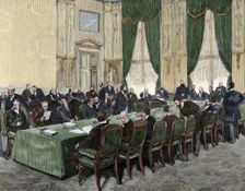 Session of the International Labour Conference..., Berlin, Germany, 1890. Creator: Unknown
