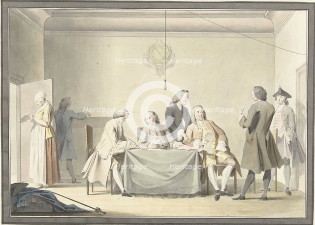 Session of Commissioners to receive the Liberale Gifte...12 September 1747, (1748).  Creator: Jacobus Buys.