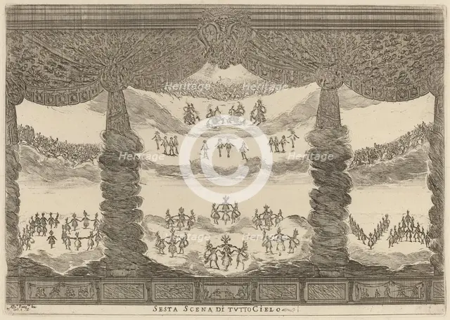 Sesta Scena di Tutto Cielo, 1637. Creator: Stefano della Bella.