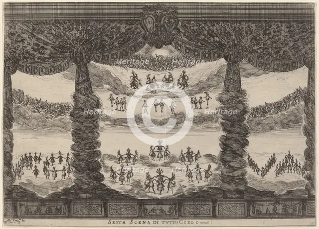 Sesta Scena di Tutto Cielo, 1637. Creator: Stefano della Bella.