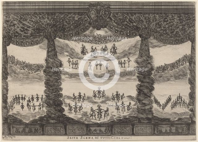 Sesta Scena di Tutto Cielo, 1637. Creator: Stefano della Bella.