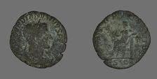 Sestertius (Coin) Portraying a Roman Emperor, 238-244. Creator: Unknown