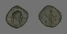 Sestertius (Coin) Portraying Emperor Trebonianus Gallus, 251-253. Creator: Unknown