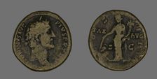 Sestertius (Coin) Portraying Emperor Antoninus Pius, 141-161. Creator: Unknown