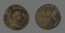Sestertius (Coin) Portraying Emperor Antoninus Pius, 161 or later. Creator: Unknown