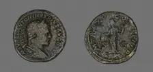 Sestertius (Coin) Portraying Emperor Caracalla, 213. Creator: Unknown