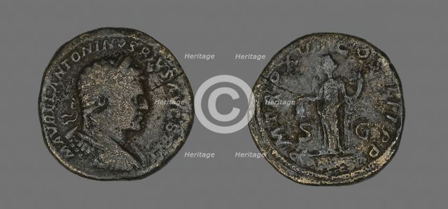 Sestertius (Coin) Portraying Emperor Caracalla, 213. Creator: Unknown.