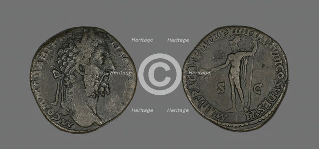 Sestertius (Coin) Portraying Emperor Commodus, 189. Creator: Unknown.