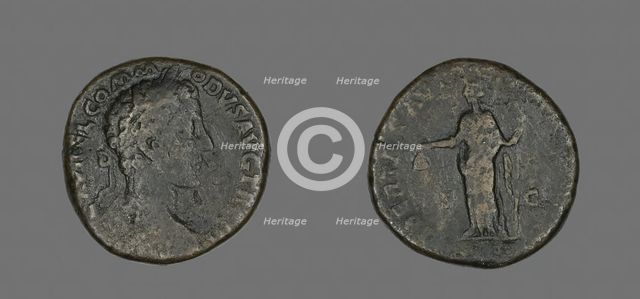 Sestertius (Coin) Portraying Emperor Commodus, December 177-December 178. Creator: Unknown.
