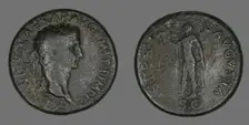 Sestertius (Coin) Portraying Emperor Claudius, 50-54. Creator: Unknown