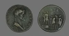 Sestertius (Coin) Portraying Emperor Galba, 68. Creator: Unknown