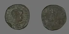 Sestertius (Coin) Portraying Emperor Gordianus, 238-244. Creator: Unknown