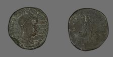 Sestertius (Coin) Portraying Emperor Gordianus, 238-244. Creator: Unknown
