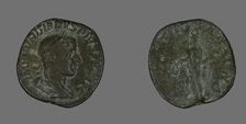 Sestertius (Coin) Portraying Emperor Gordianus, 238-244. Creator: Unknown