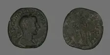 Sestertius (Coin) Portraying Emperor Gordianus, 238-244. Creator: Unknown
