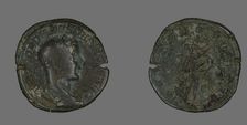 Sestertius (Coin) Portraying Emperor Gordianus, 238-244. Creator: Unknown