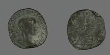 Sestertius (Coin) Portraying Emperor Gordianus, 238-244. Creator: Unknown