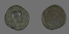 Sestertius (Coin) Portraying Emperor Gordianus, 238-244. Creator: Unknown