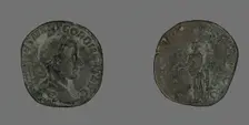 Sestertius (Coin) Portraying Emperor Gordianus, 240. Creator: Unknown