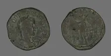 Sestertius (Coin) Portraying Emperor Gordianus, 241. Creator: Unknown