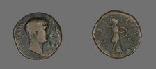 Sestertius (Coin) Portraying Emperor Hadrian, 117-138. Creator: Unknown