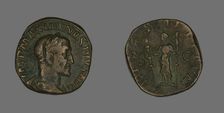 Sestertius (Coin) Portraying Emperor Maximinus, 235-236. Creator: Unknown