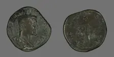 Sestertius (Coin) Portraying Emperor Maximinus, 235-236. Creator: Unknown