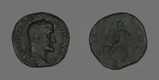 Sestertius (Coin) Portraying Emperor Maximinus, 235-238. Creator: Unknown