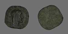 Sestertius (Coin) Portraying Emperor Maximinus, 235-238. Creator: Unknown