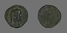 Sestertius (Coin) Portraying Emperor Maximinus, 236-238. Creator: Unknown