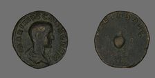 Sestertius (Coin) Portraying Emperor Maximus, 236-238. Creator: Unknown