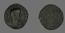 Sestertius (Coin) Portraying Emperor Maximus, 236-238. Creator: Unknown