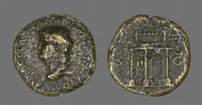 Sestertius (Coin) Portraying Emperor Nero, 54-69. Creator: Unknown