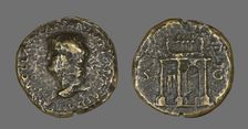 Sestertius (Coin) Portraying Emperor Nero, 54-69. Creator: Unknown